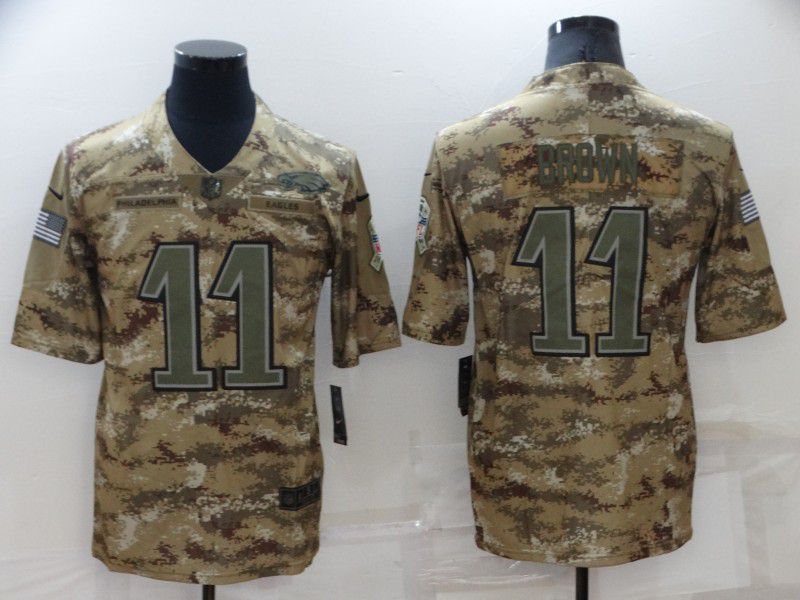 Men Philadelphia Eagles 11 Brown Camo 2022 Nike Limited Vapor Untouchable NFL Jersey